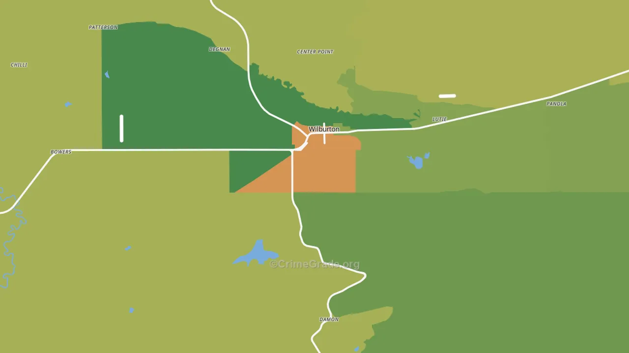 Wilburton, OK Map of Assault Rates