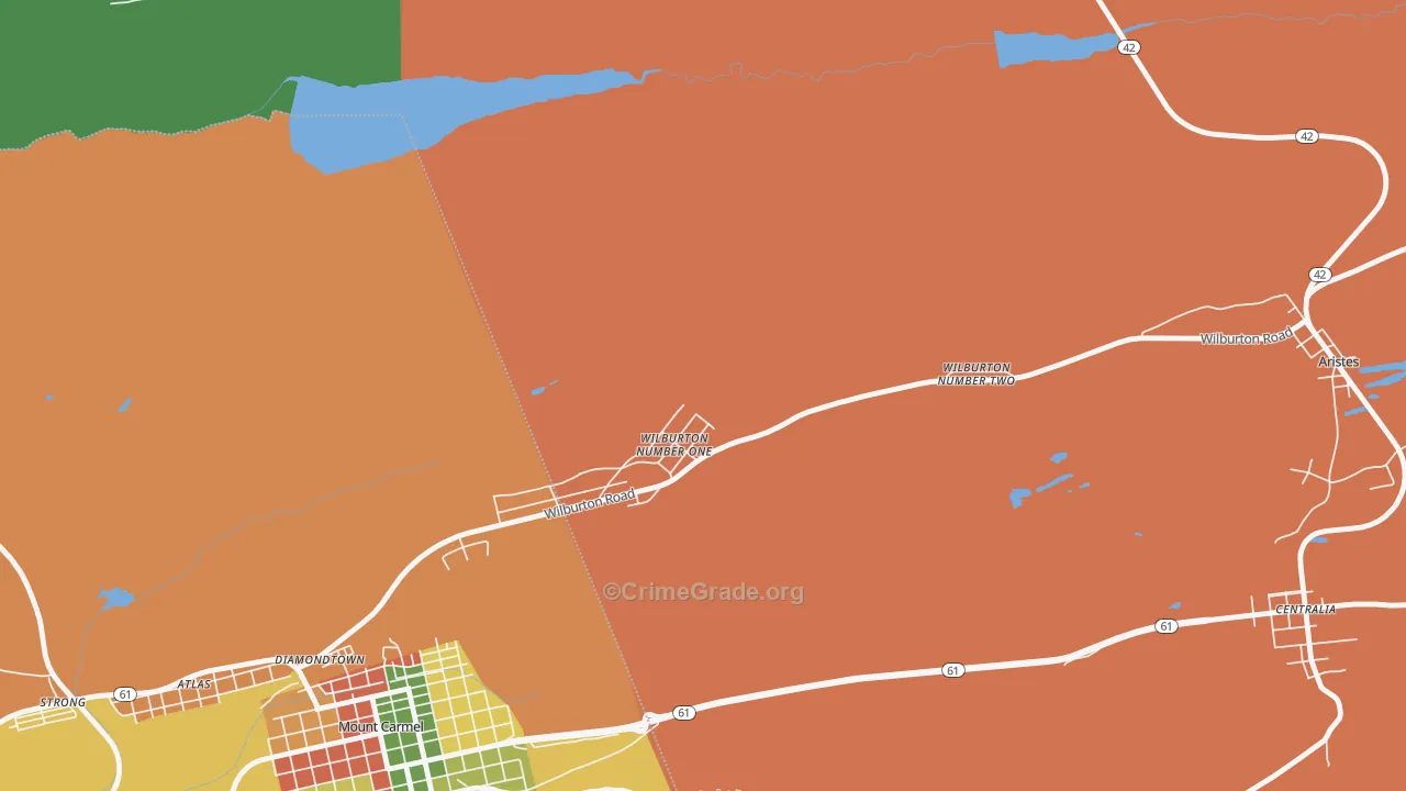 Wilburton, PA Map of Assault Rates