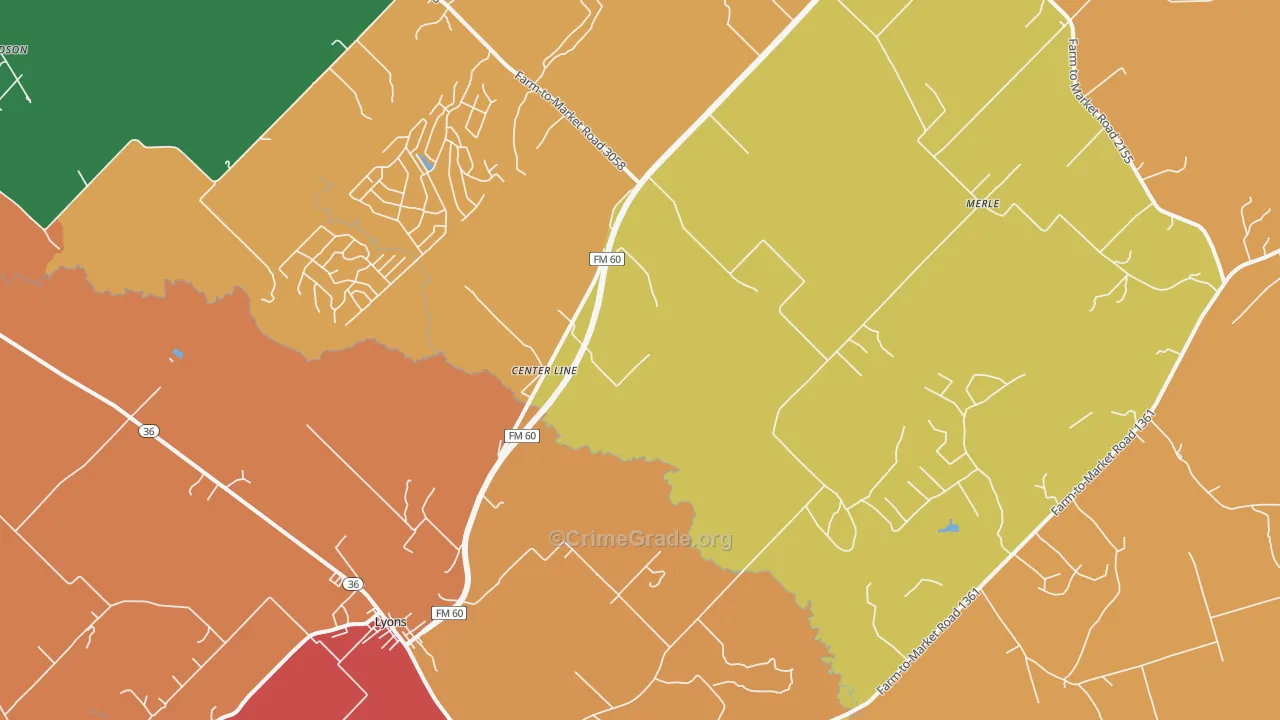 Wilcox, TX Map of Assault Rates