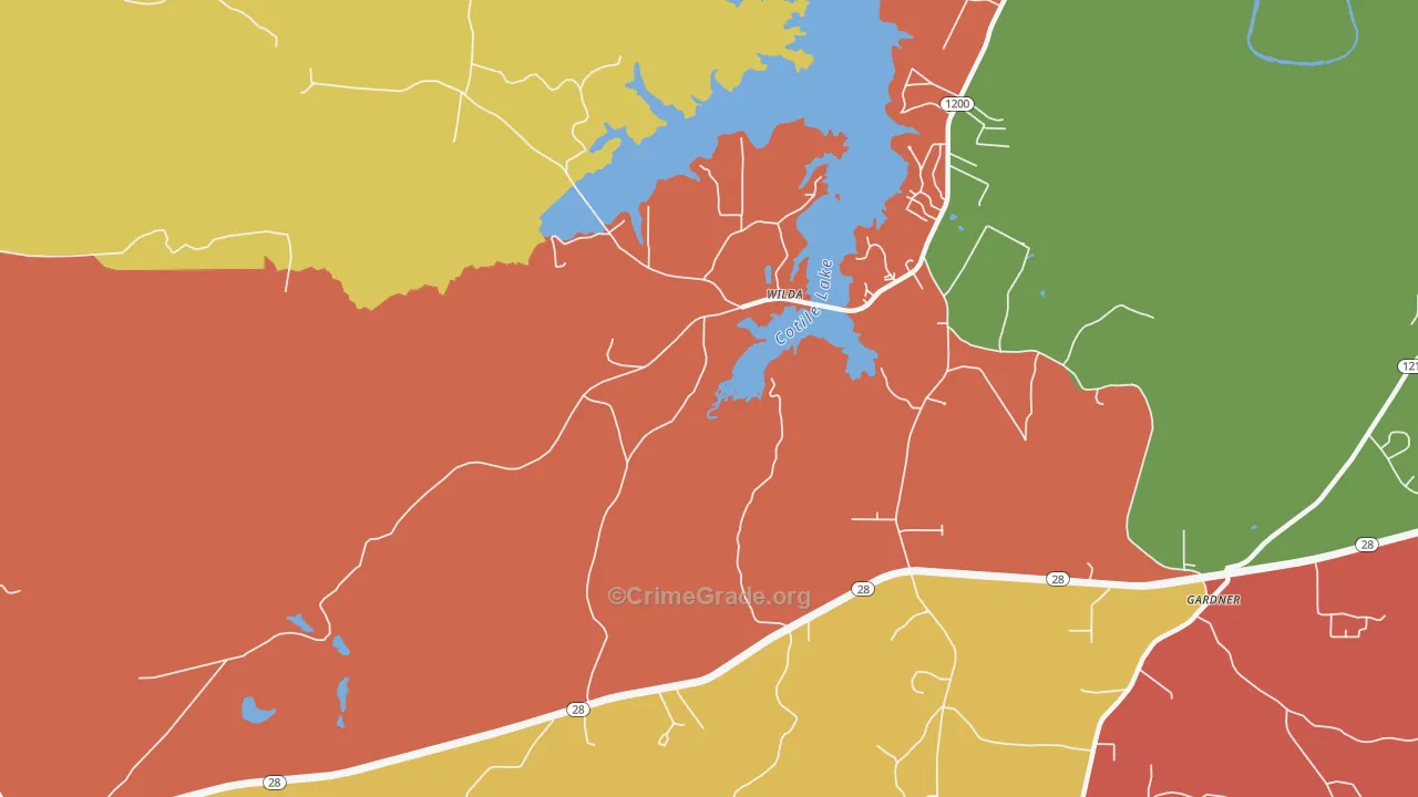 Wilda, LA Map of Assault Rates