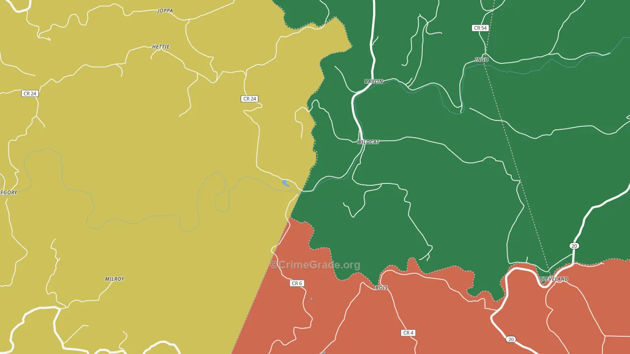 Wildcat, WV Map of Assault Rates