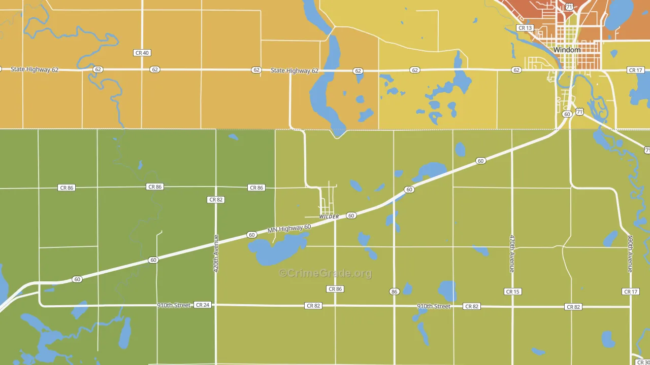 Wilder, MN Map of Assault Rates