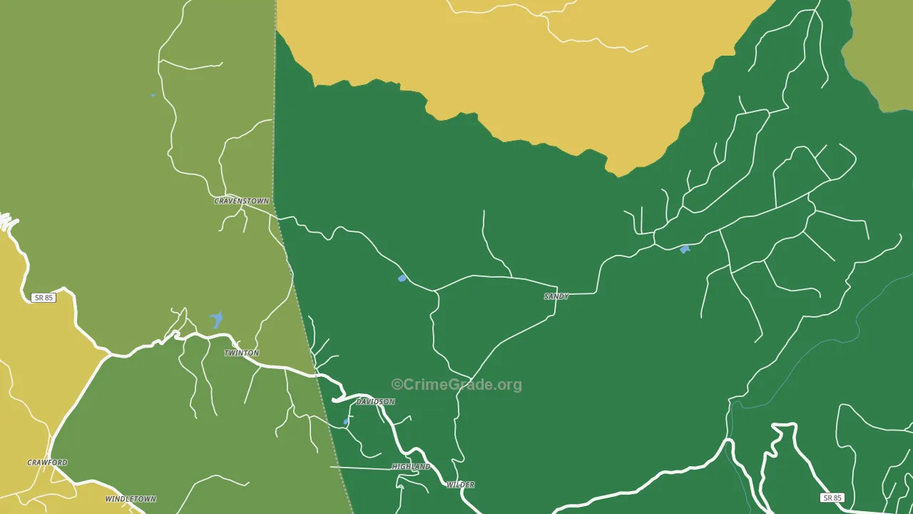 Wilder, TN Map of Assault Rates