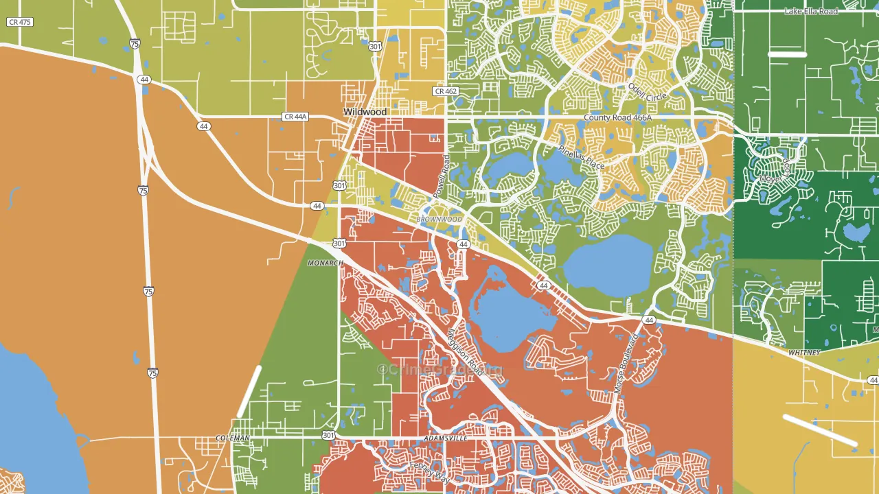 Wildwood, FL Map of Assault Rates