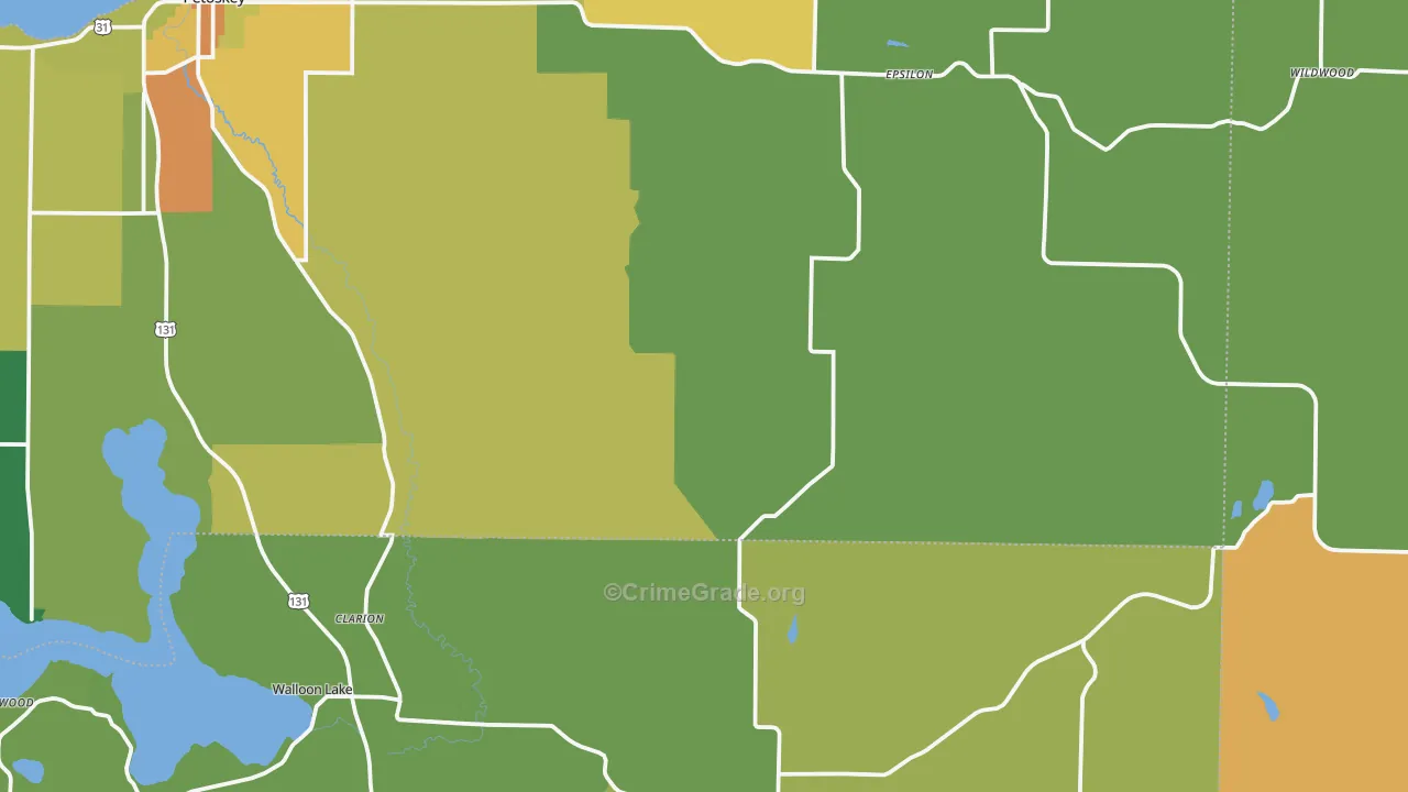 Wildwood, MI Map of Assault Rates