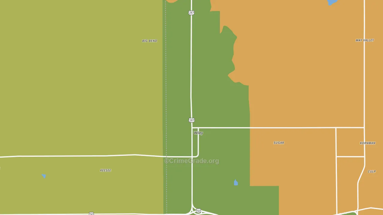 Wiley, CO Map of Assault Rates