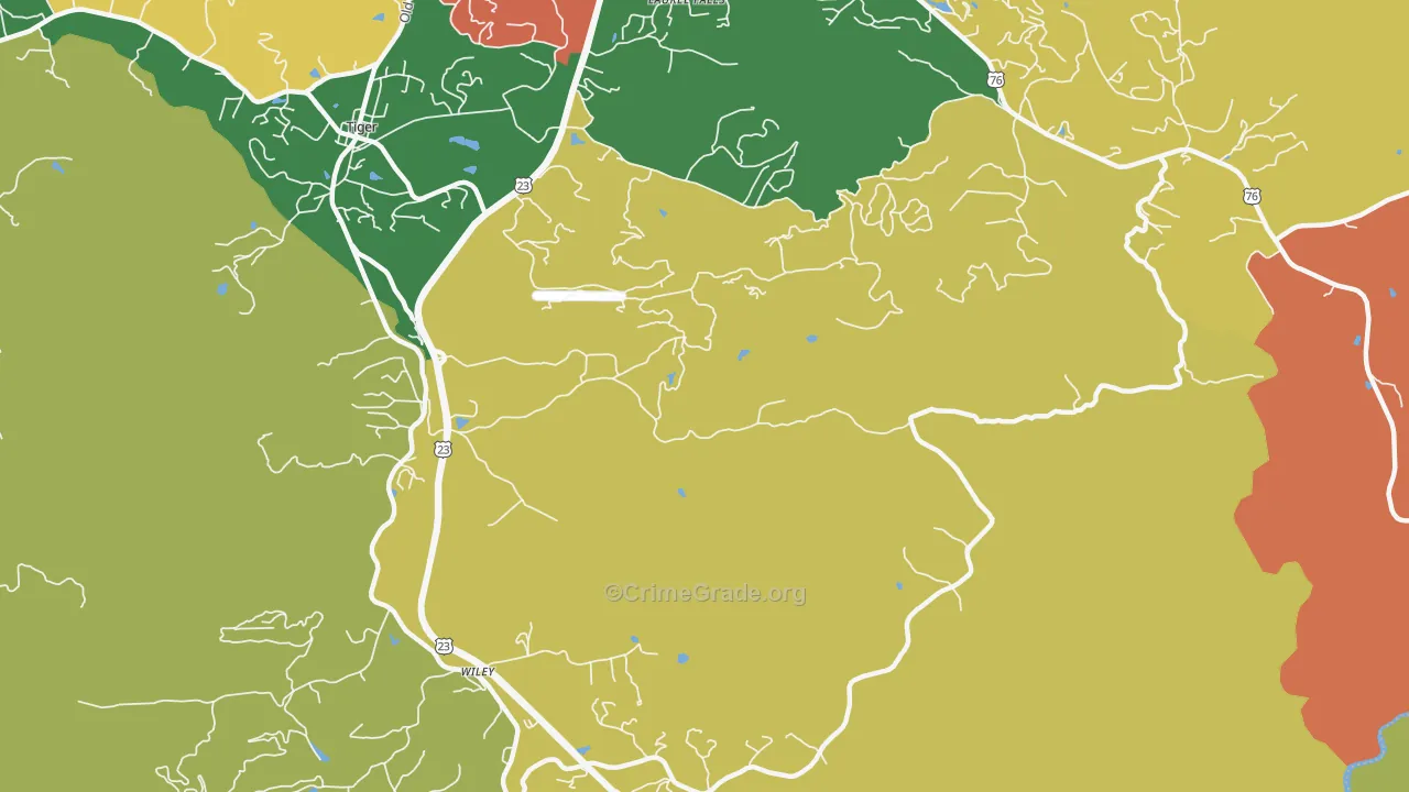 Wiley, GA Map of Assault Rates