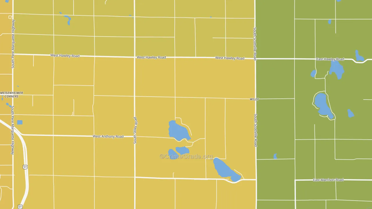 Wiley, MI Map of Assault Rates