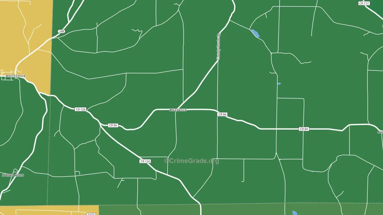 Wileyville, NY Map of Assault Rates