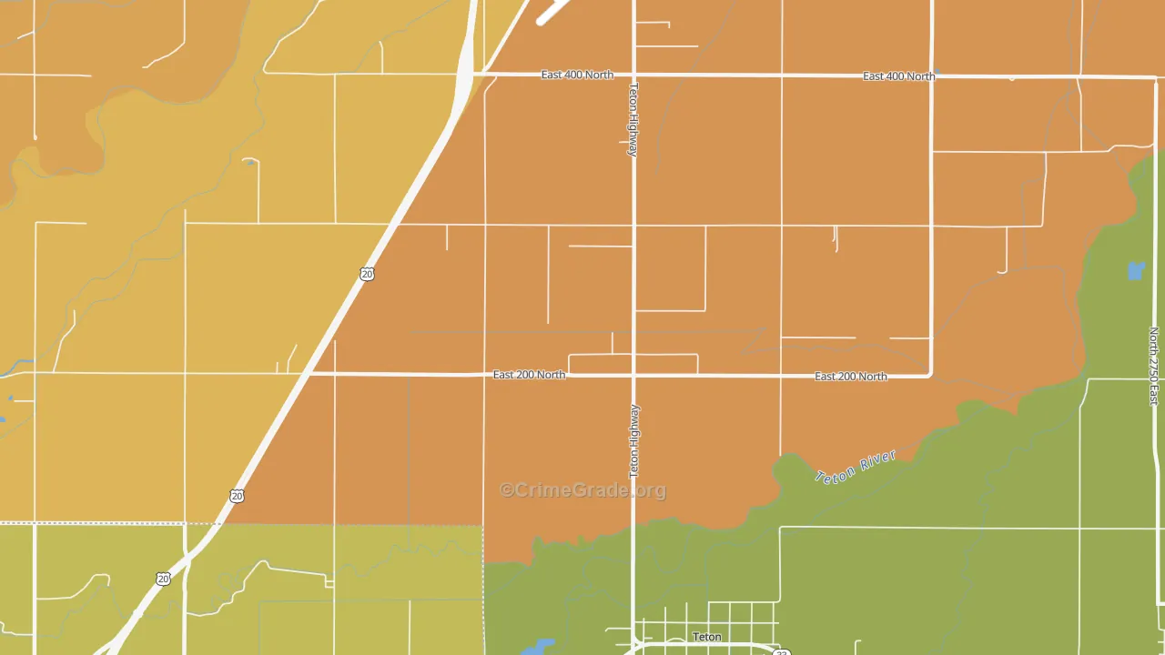Wilford, ID Map of Assault Rates