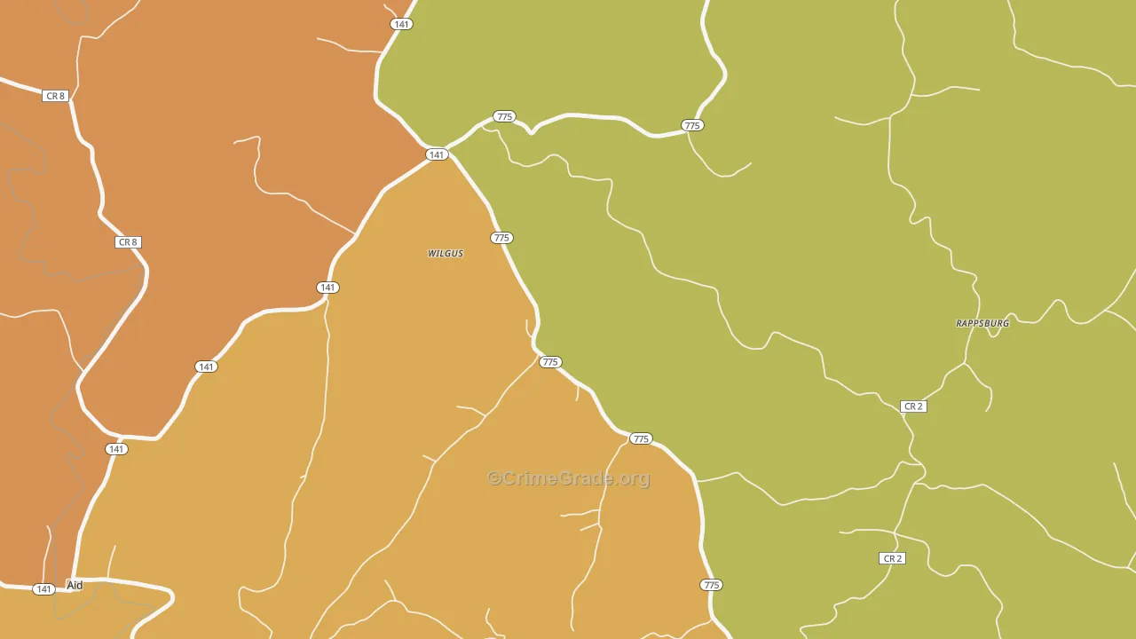Wilgus, OH Map of Assault Rates