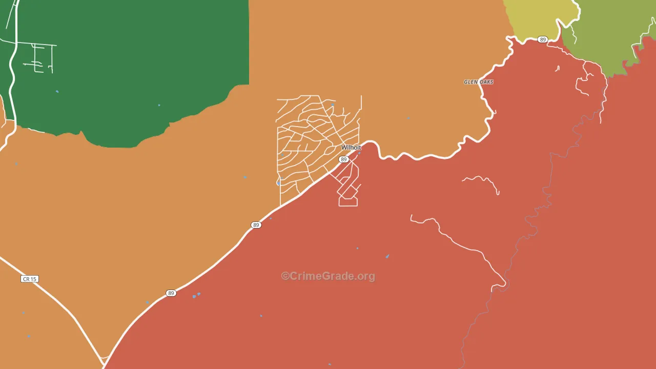 Wilhoit, AZ Map of Assault Rates