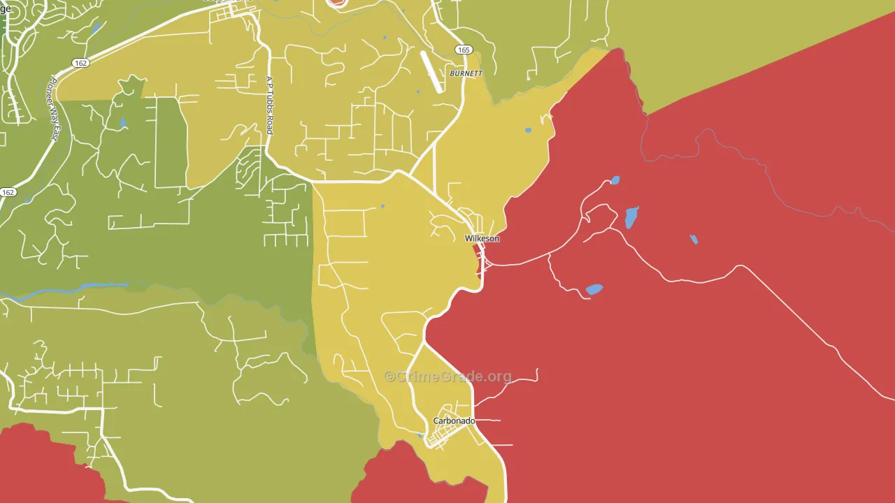 Wilkeson, WA Map of Assault Rates