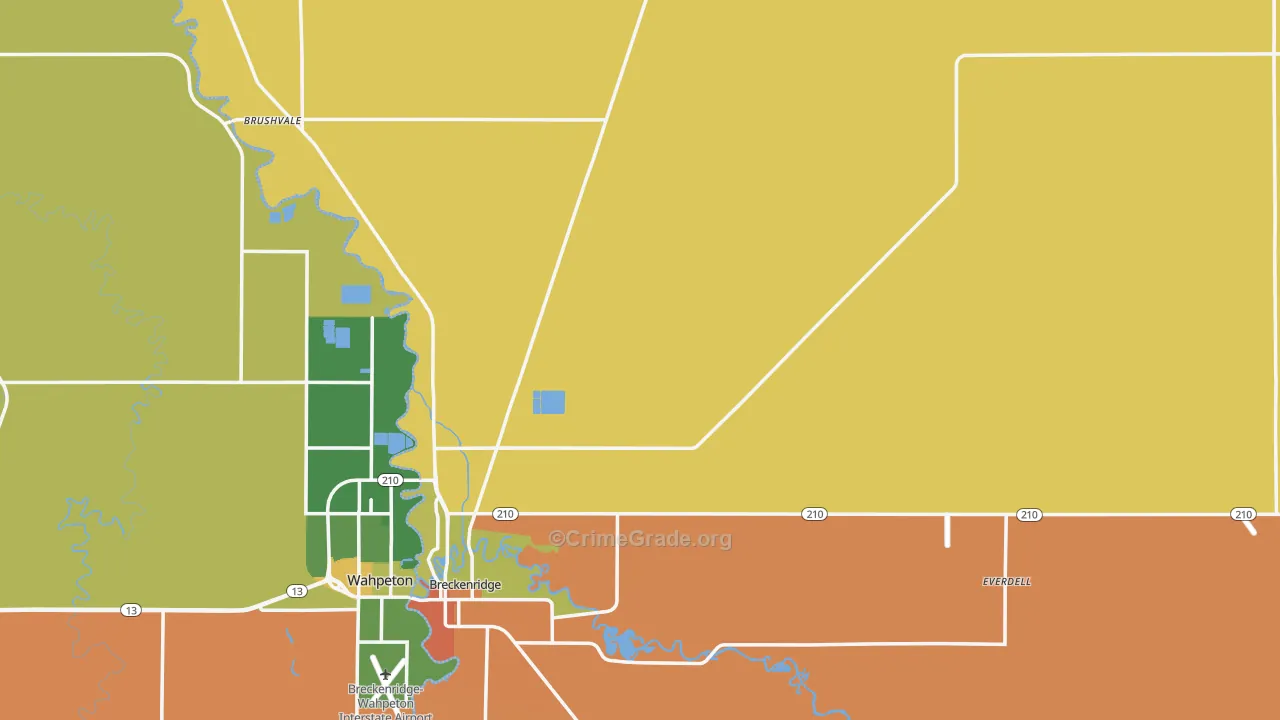 Wilkin County, MN Map of Assault Rates