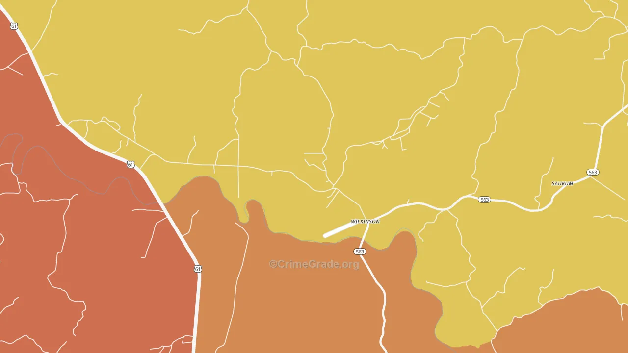 Wilkinson, MS Map of Assault Rates