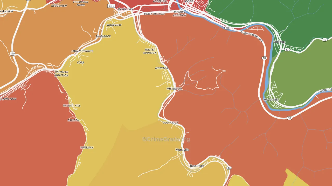 Wilkinson, WV Map of Assault Rates