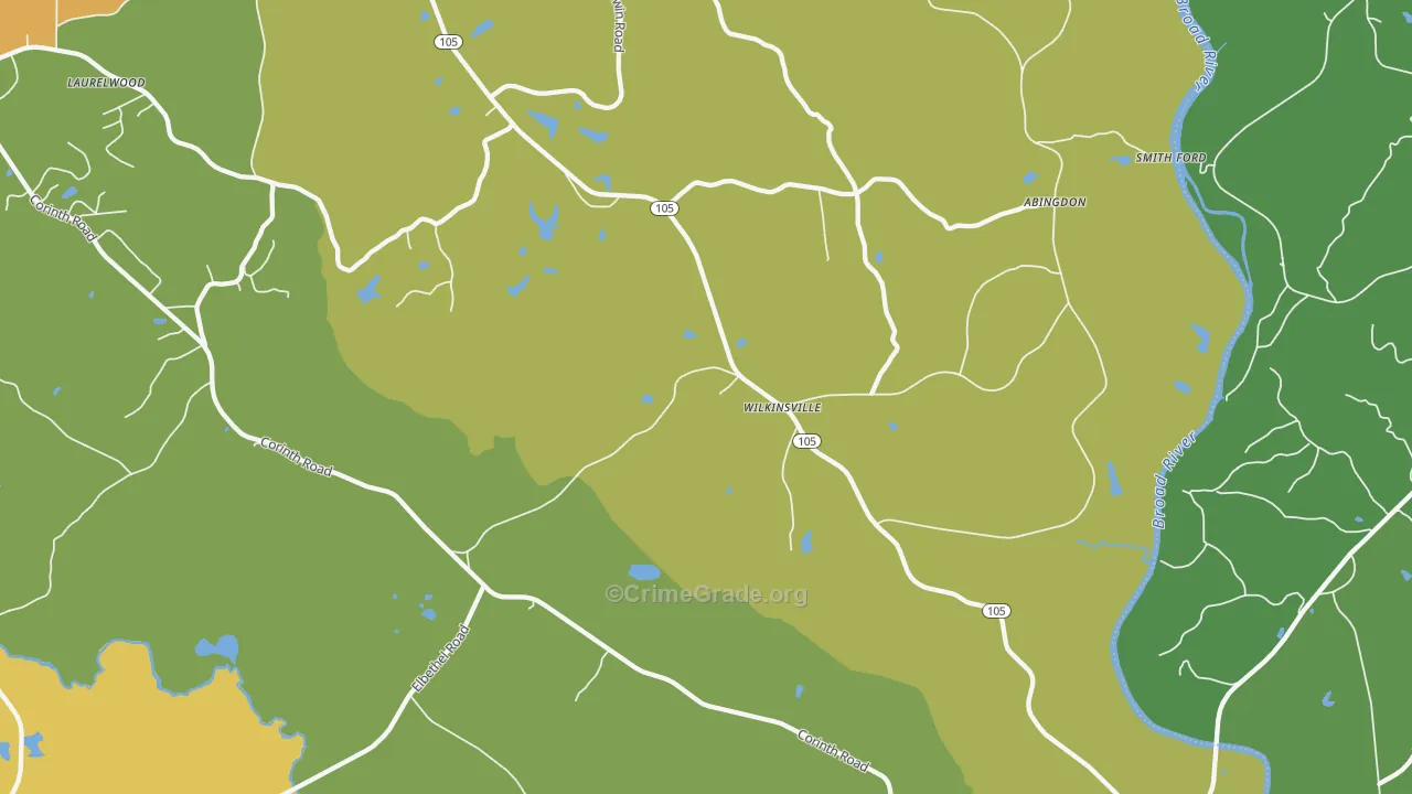 Wilkinsville, SC Map of Assault Rates
