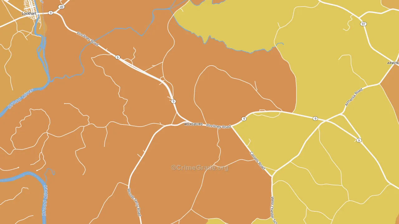 Wilksburg, SC Map of Assault Rates