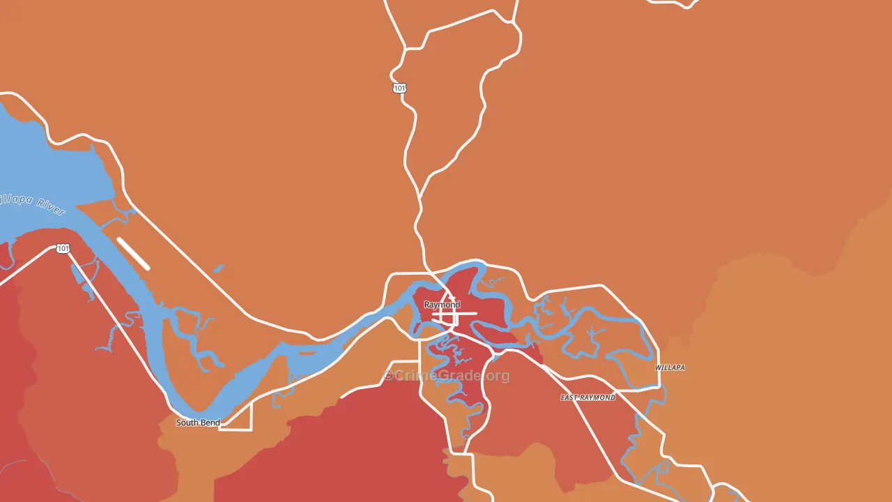 Willapa, WA Map of Assault Rates