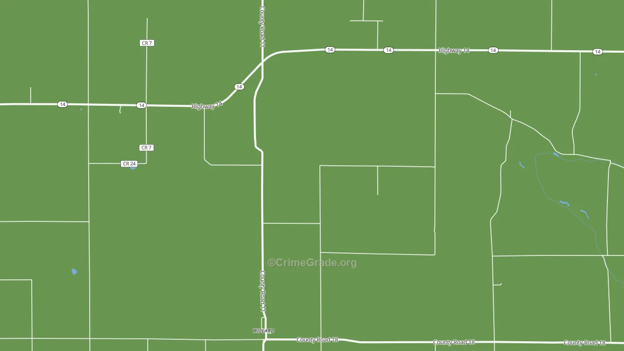 Willard, CO Map of Assault Rates