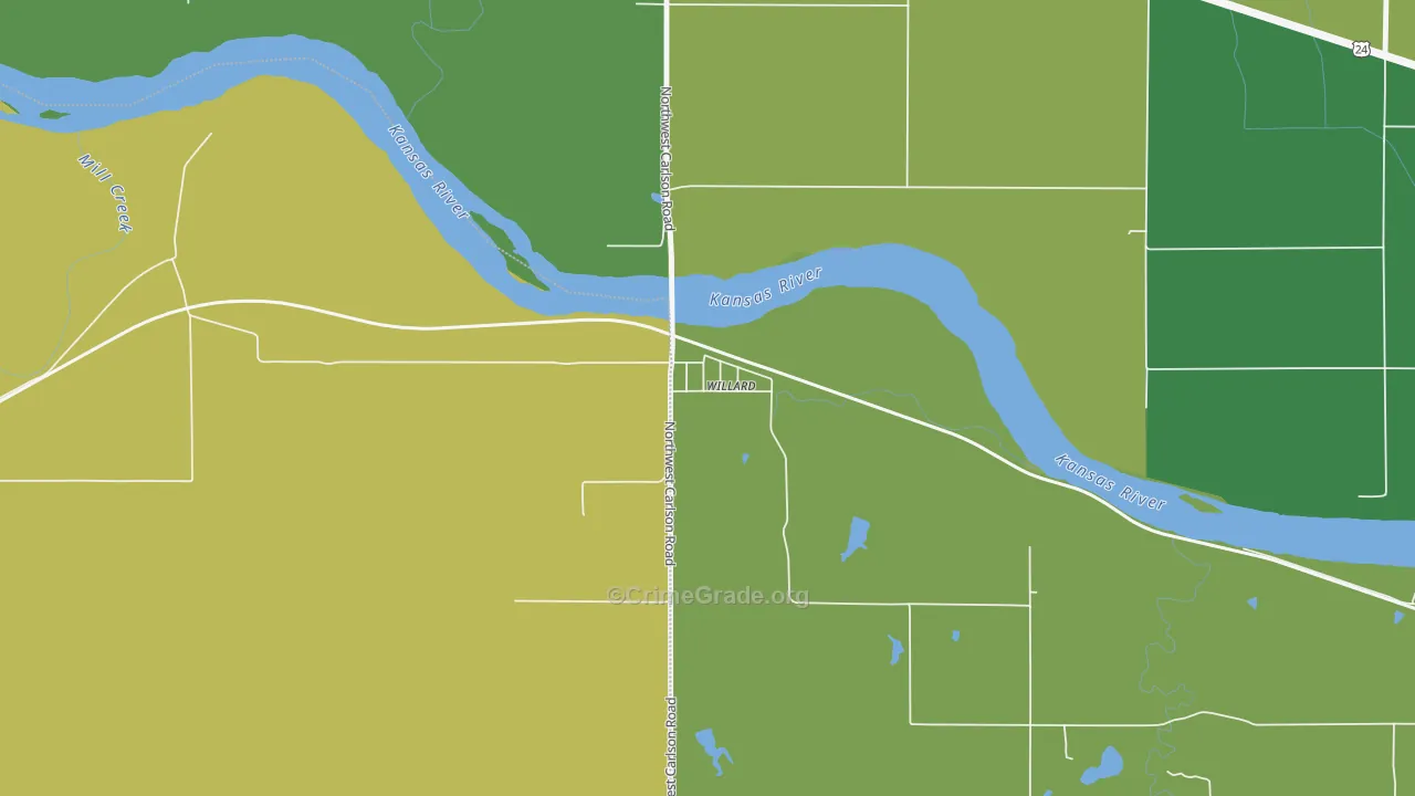 Willard, KS Map of Assault Rates