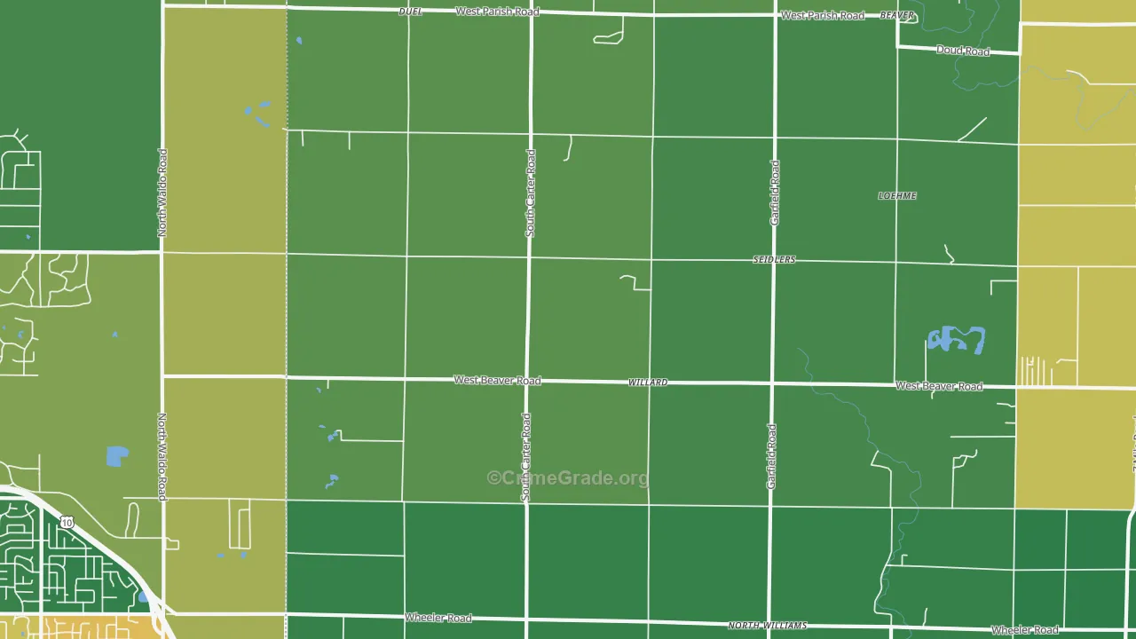 Willard, MI Map of Assault Rates