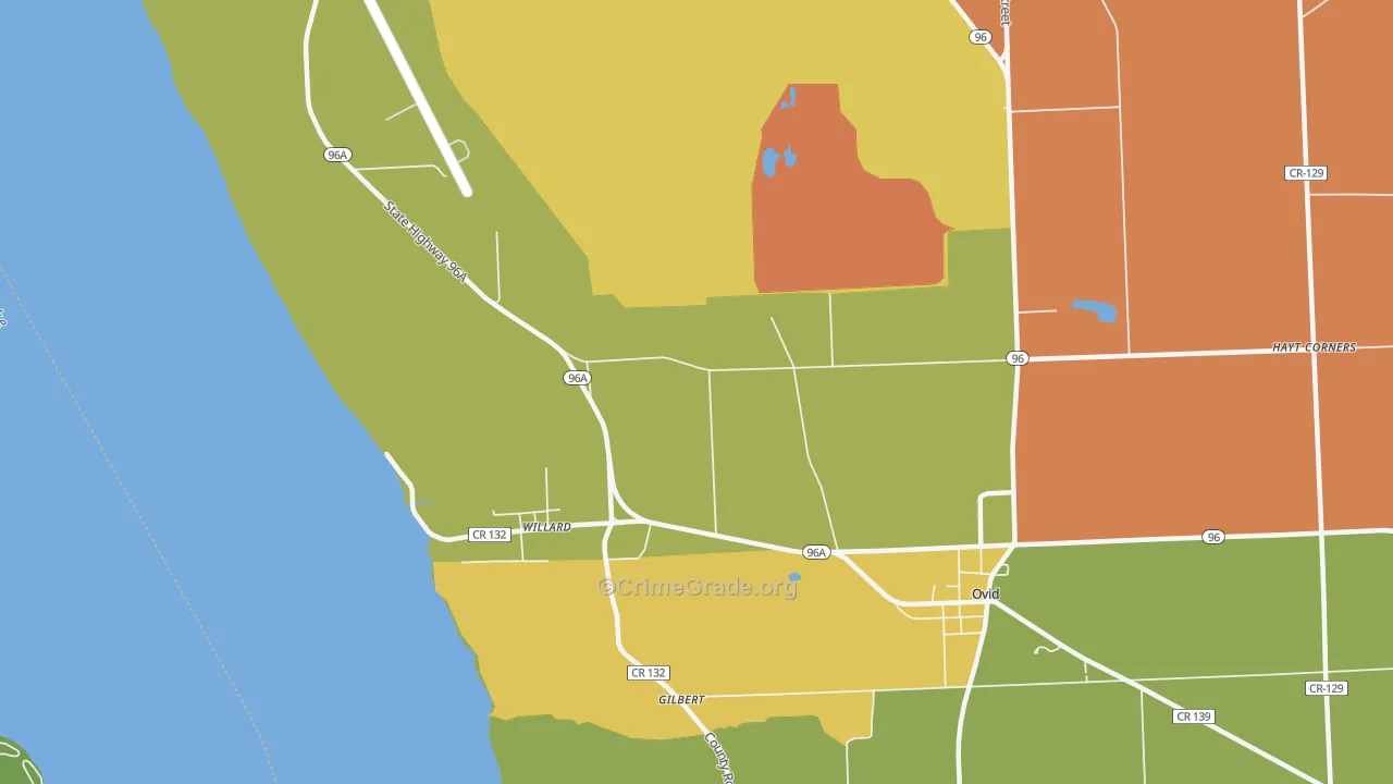 Willard, NY Map of Assault Rates