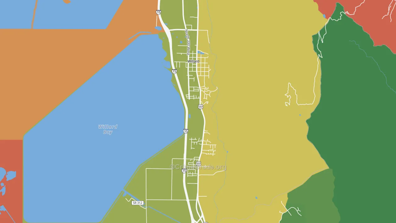 Willard, UT Map of Assault Rates