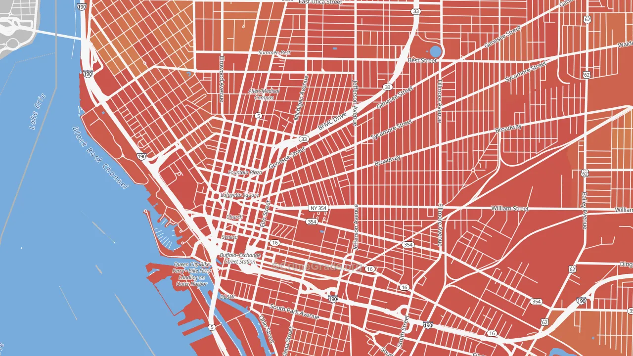 Willert Park, Buffalo, NY Map of Assault Rates