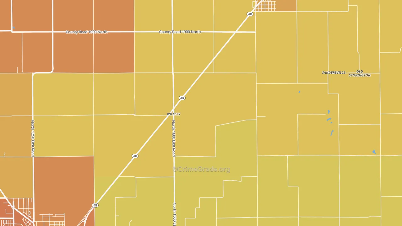 Willeys, IL Map of Assault Rates