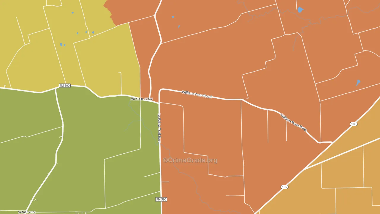 William Penn, TX Map of Assault Rates