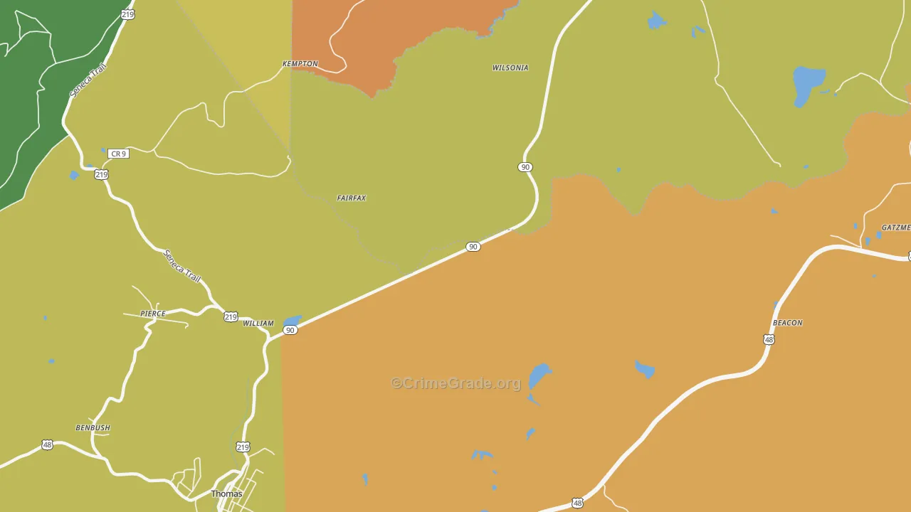 William, WV Map of Assault Rates