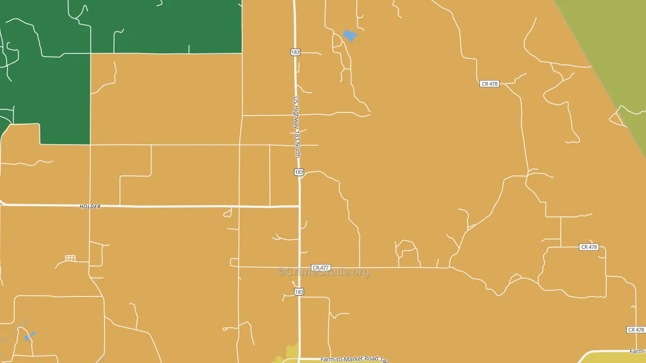Williams, TX Map of Assault Rates