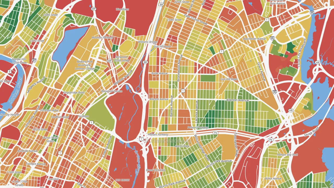 Williamsbridge, Bronx, NY Map of Assault Rates