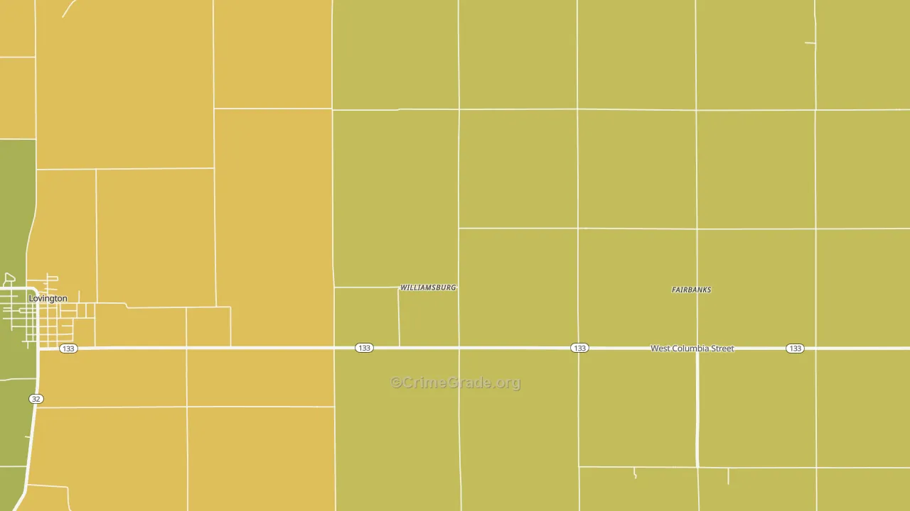 Williamsburg, IL Map of Assault Rates