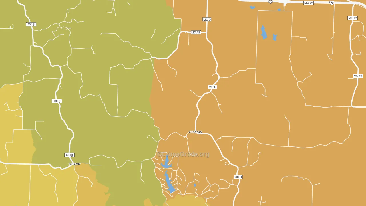 Williamsburg, MO Map of Assault Rates