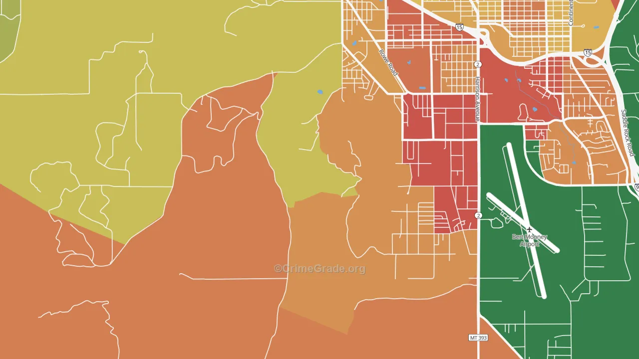 Williamsburg, MT Map of Assault Rates