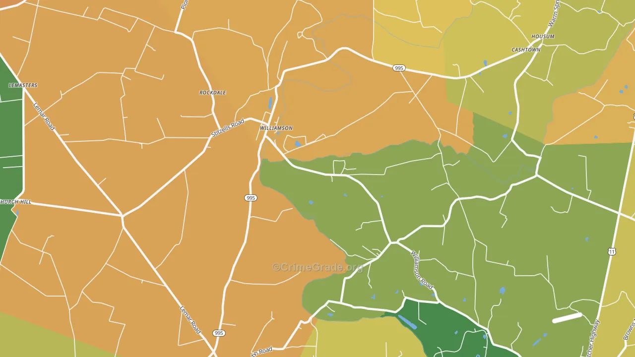 Williamson, PA Map of Assault Rates