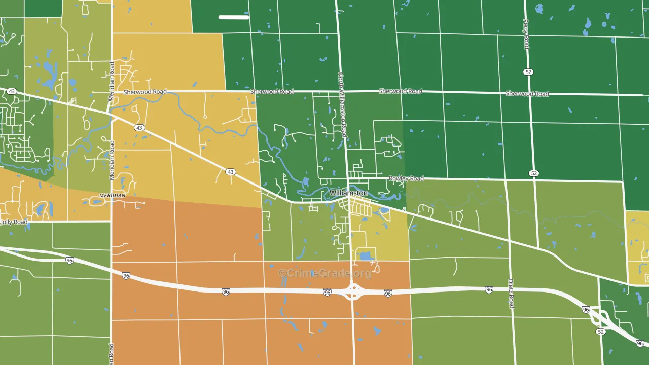 Williamston, MI Map of Assault Rates