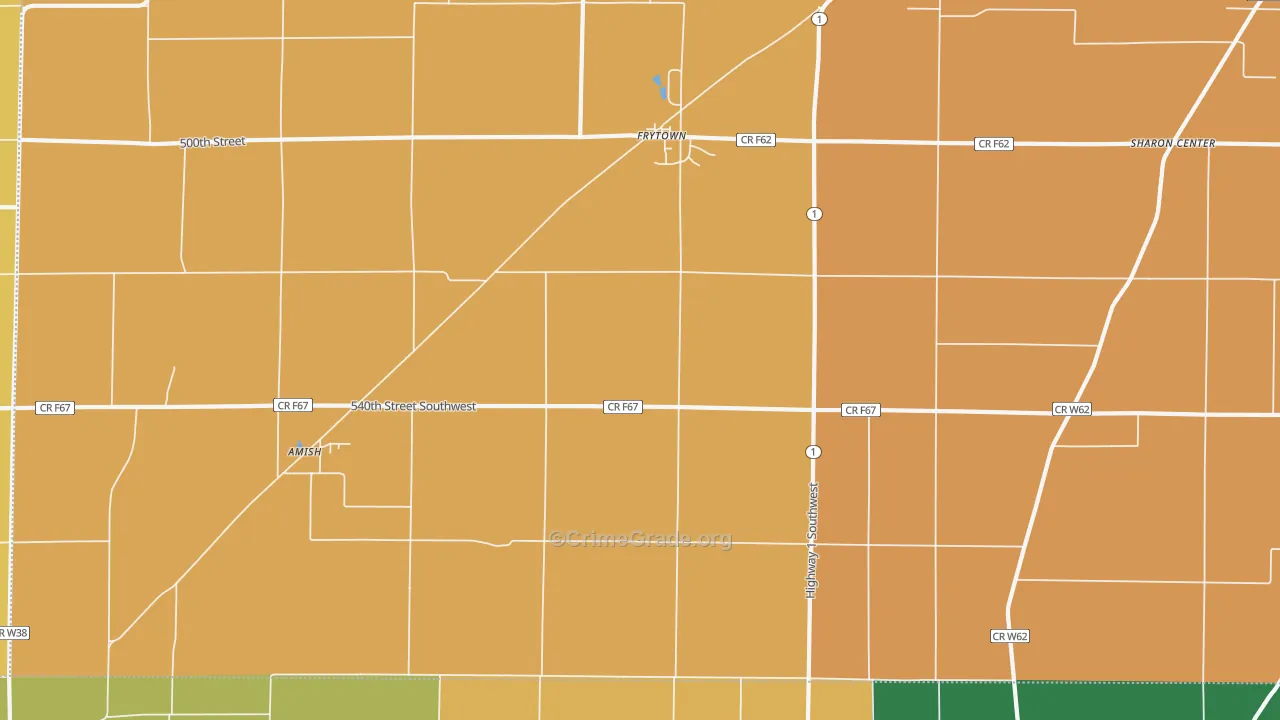 Williamstown, IA Map of Assault Rates