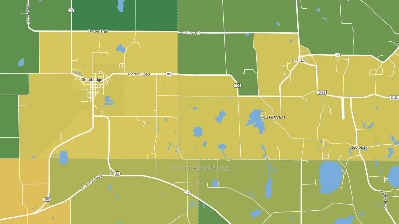 Williamsville, MI Map of Assault Rates
