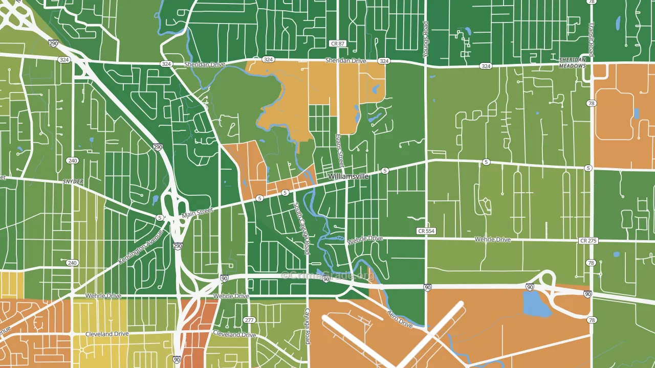 Williamsville, NY Map of Assault Rates