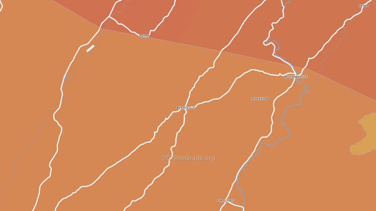 Williamsville, VA Map of Assault Rates