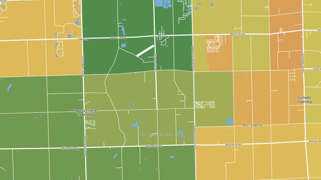 Willis, MI Map of Assault Rates