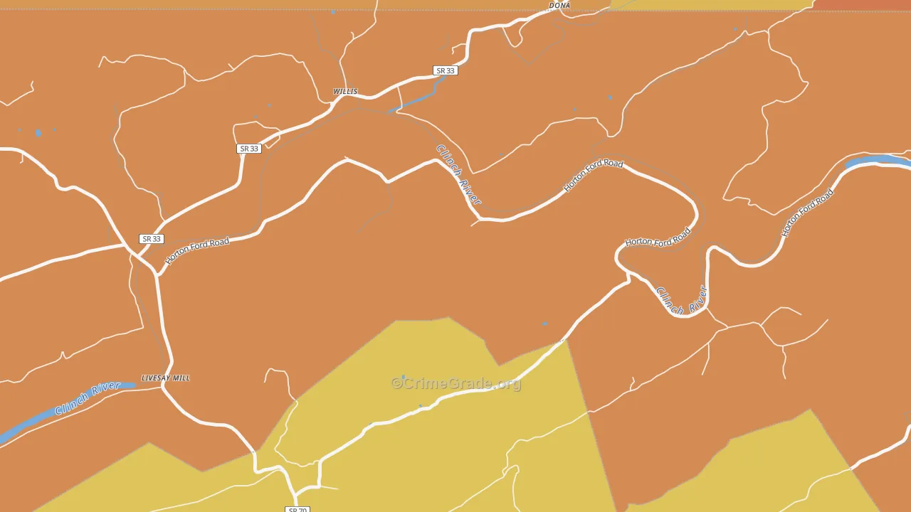 Willis, TN Map of Assault Rates