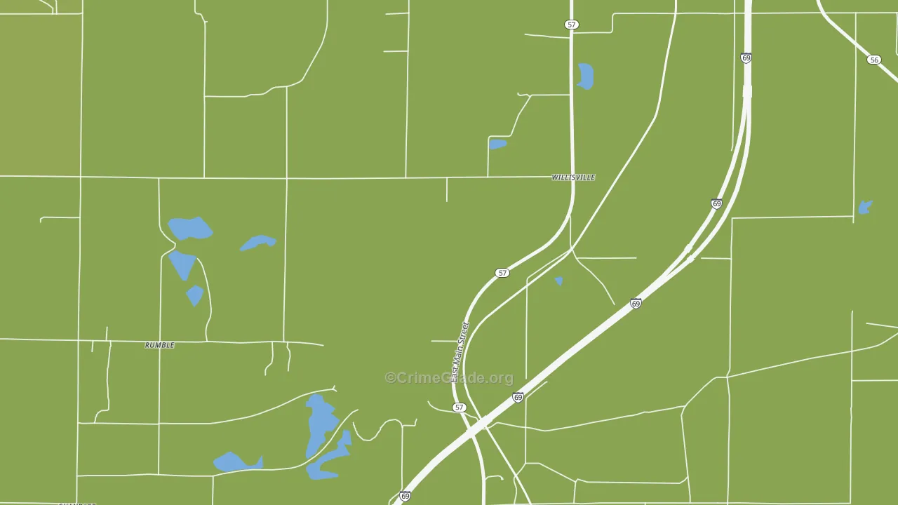 Willisville, IN Map of Assault Rates