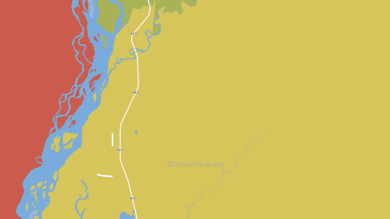 Willow, AK Map of Assault Rates