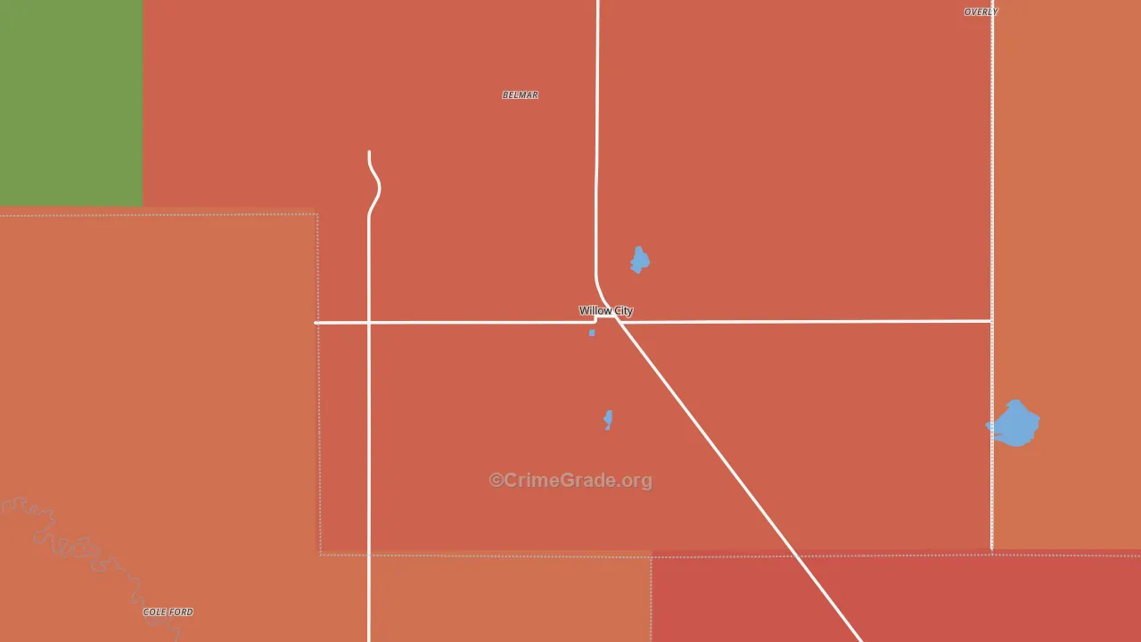 Willow City, ND Map of Assault Rates