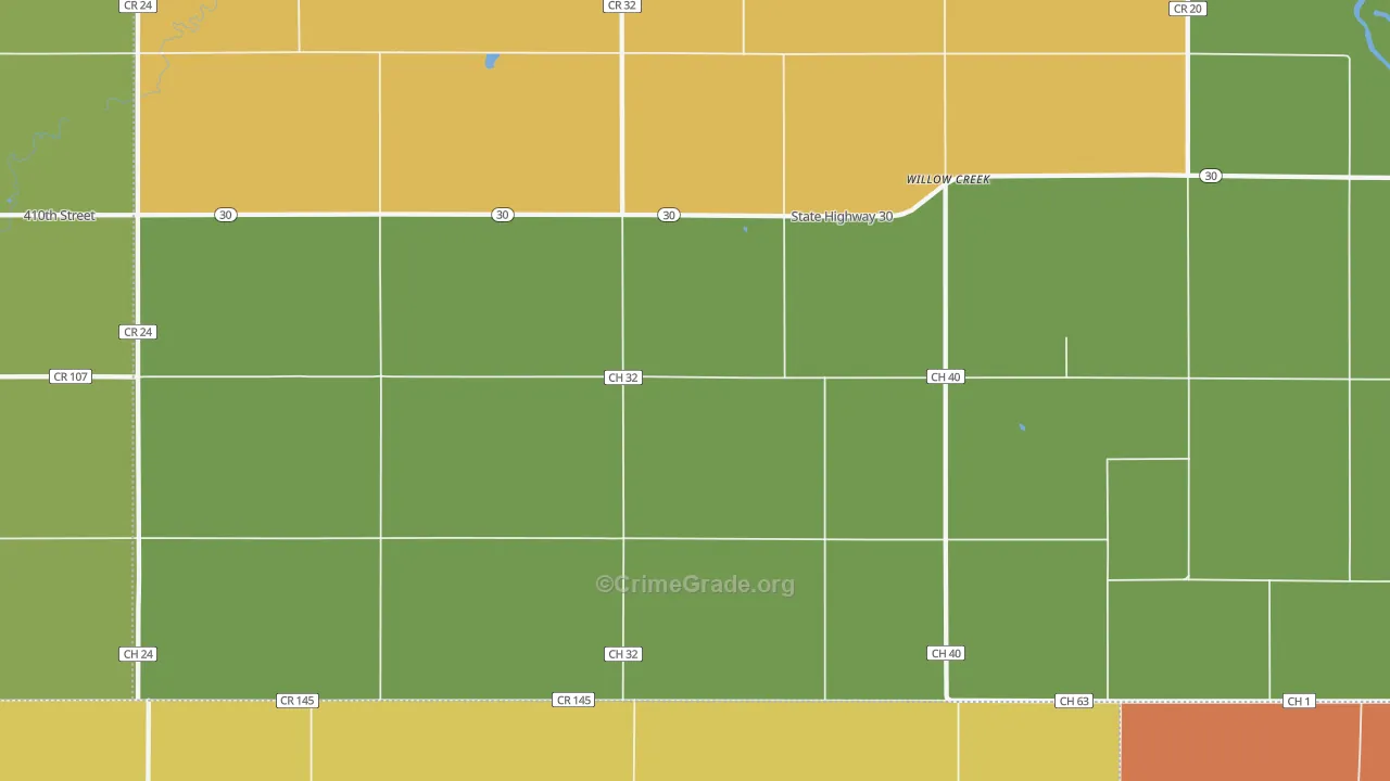 Willow Creek, MN Map of Assault Rates