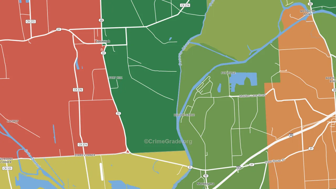 Willow Grove, NY Map of Assault Rates